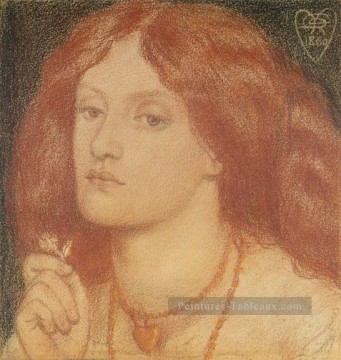  Reine Tableaux - Regina Cordium ou La Reine des Cœurs préraphaélite Fraternité Dante Gabriel Rossetti